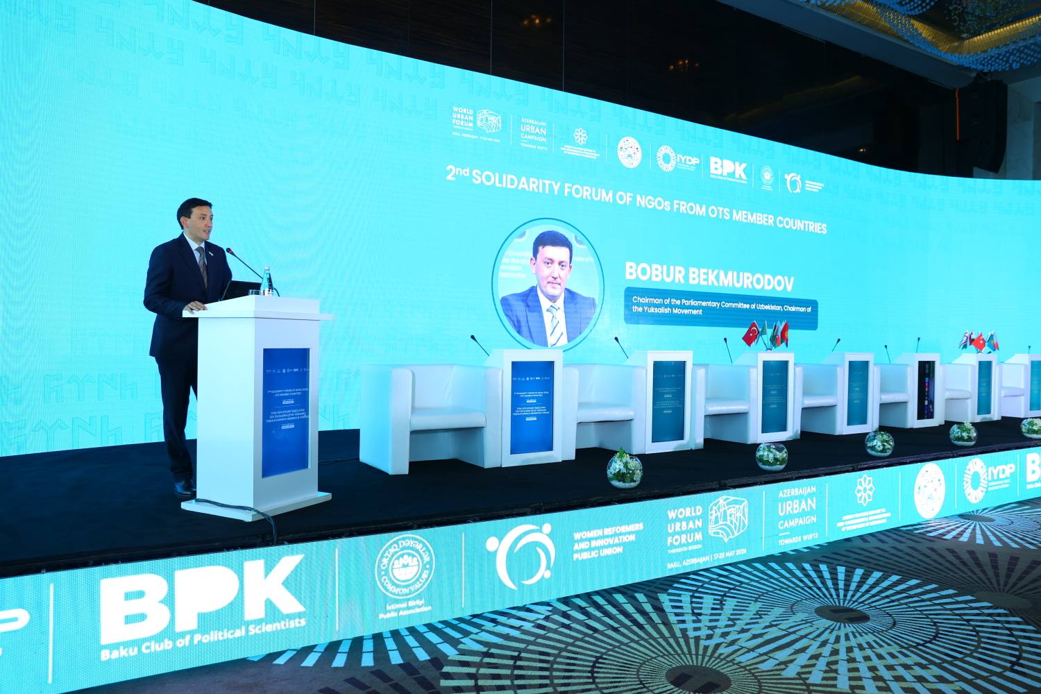 Bobur Bekmurodov Türk Dövlətləri Təşkilatına üzv ölkələrin QHT-lərinin II Həmrəylik Forumunda çıxış edib